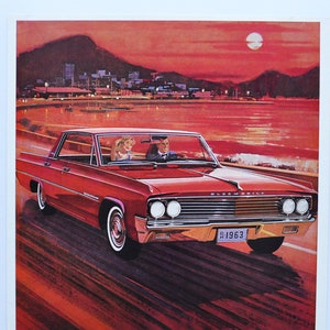 Grande pubblicità per auto Oldsmobile 88 Eighty-Eight del 1963 (GM General Motors Company, pubblicità fotografica classica, parti, stampa dinamica, vacanze, vecchie)