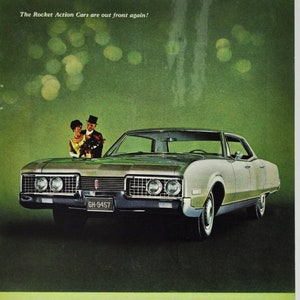 Auto Anzeige 1967 Oldsmobile Ninety-Eight 98 (allgemeine Motor-Firma Klassiker altes Foto Werbebroschüre Autohaus Olds USA Luxus)