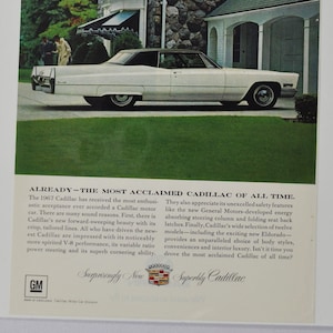 Auto-Werbung Cadillac 1967 (Motors Company Classic altes Foto Werbebroschüre Poster Händler Autohaus Teilefoto Original GM US Auto USA)