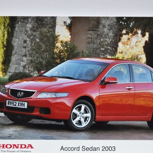 Foto 2003 Von der Firma Akkordeon Accord Sedan (Autopresse Fotografie Bild Autohaus Luxushändler Händler Broschüre Verkaufsposter Druck japanisch)