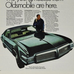 Auto-Werbung Oldsmobile Toronado (general Motors Company classic altes Foto Werbebroschüre Händler Autohaus Olds Rocket gm usa us)
