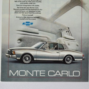 Annonce pour voiture Chevrolet Monte Carlo