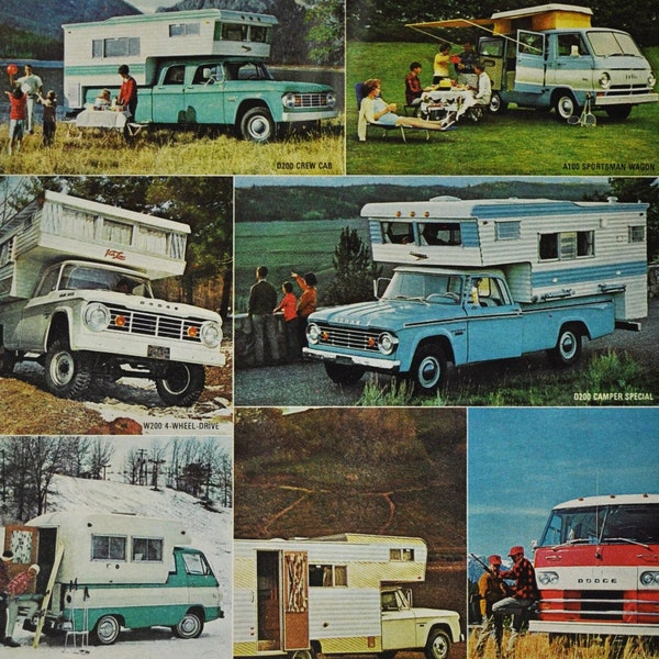 Car Ad Dodge Truck Lineup (motor company classic old photo advertisement parts print brochure dealer dealership america chrysler motors usa)
