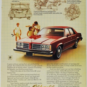 Auto Anzeige 1978 Oldsmobile Delta 88 Eighty-Eight (allgemeine Motor-Firma Klassiker altes Foto Werbung Broschüre Händler Olds Rockets USA Luxus)