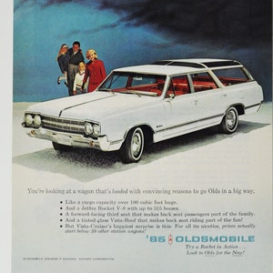 Auto-Werbung 1965 Oldsmobile View-Cruiser ( wollenes Auto 1965 Oldtimer Werbung Oldtimer Autohaus Oldsmobile Kombi)