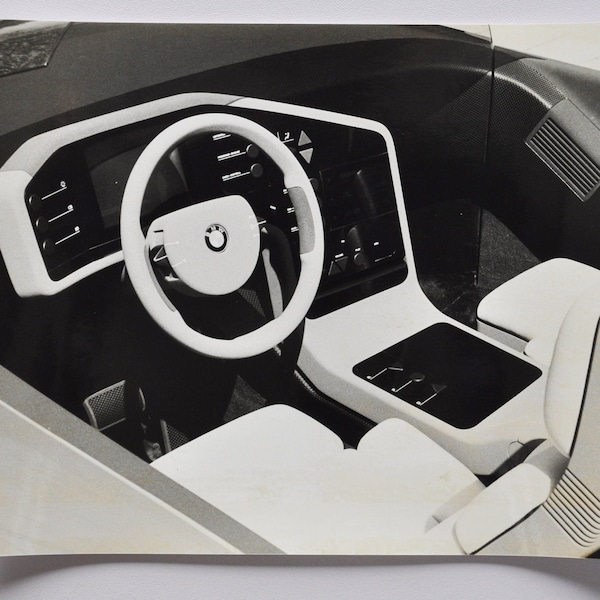 Large Photo BMW Interior Study Concept (car press photograph picture photo motor company engine motor luxury brochure dealer old germany)