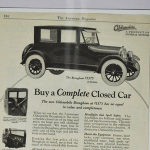 Auto-Werbung Oldsmobile Brougham (general Motors Company classic altes Foto Werbebroschüre Händler Autohaus Olds Rocket gm usa us Auto)