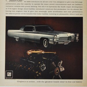 Car Ad 1968 Cadillac (motors company classic old photo advertisement brochure poster dealer dealership parts photo original GM US auto usa)