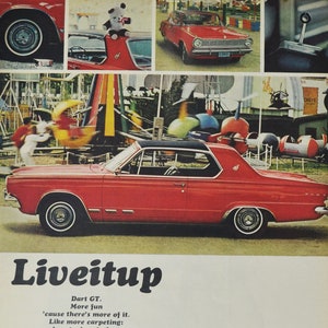 Grande pubblicità per auto 1965 Dodge Dart (azienda automobilistica classica vecchia foto pubblicità parti stampa brochure concessionaria concessionario america chrysler auto us)