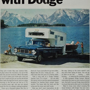 Car Ad Dodge Camper Special (motor company classic old photo advertisement parts print brochure dealer dealership america chrysler motors)