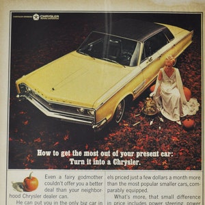 Grote autoadvertentie Chrysler 300 4-deurs hardtop (autobedrijf klassieke oude fotoadvertentie onderdelen brochure gedrukt dealer dealerschap VS VS)