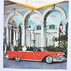 Large Car Ad 1958 Cadillac ( Motor Company classic altes Foto Reklameteile Print-Prospekt GM General Motors Händler Autohaus Auto)