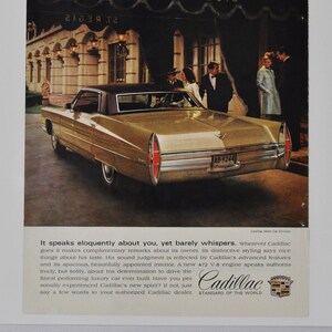 Auto Ad Cadillac (Motoren Firma Klassiker altes Foto Werbebroschüre Poster Händler Autohaus Teile Foto Original GM US Auto American)