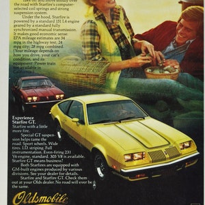 Annonce pour voiture Oldsmobile Starfire GT