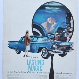 Große Auto-Werbung 1959 General Motors CIL Paints (motor company classic altes Fotoreklame-Teiledruck-Broschüre Autohaus GM Canada)
