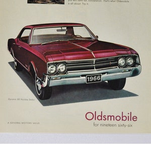 Auto Anzeige 1966 Oldsmobile Dynamische Eighty-Eight 88 Holiday Sedan (general Motors Firma Klassiker alte Foto Werbung Broschüre Händler alte)