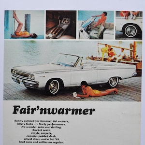 Grande pubblicità per auto 1965 Dodge Coronet (azienda automobilistica classica vecchia foto pubblicità parti stampa brochure concessionaria concessionario America Chrysler Auto)