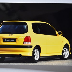 Foto 1999 Honda Logo (auto pers foto foto autobedrijf luxe dealer verkoop poster print Japanse auto geel)