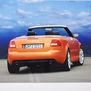 Grande Foto 2001 Audi A4 Cabriolet (foto stampa auto foto auto auto azienda lusso brochure lusso tedesco auto cabrio sport A 4)