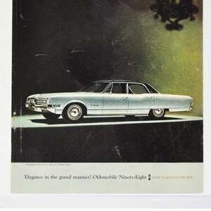 Auto Anzeige 1966 Oldsmobile Ninety-Eight 98 (general Motors Company classic altes Foto Werbebroschüre Händler Autohaus Olds Rockets USA)