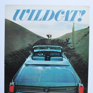 Grote autoadvertentie 1963 Buick Wildcat (general Motors Company GM oude klassieke fotoadvertentie onderdelen print Skylark Electra 225 auto GS American)