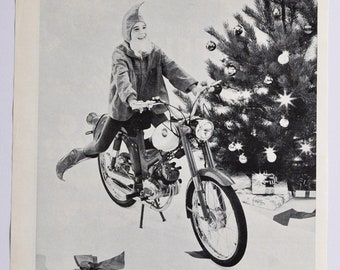 Harley Davidson Motorcycle Gunk Cleaner Original 1950s Print Advertisement  