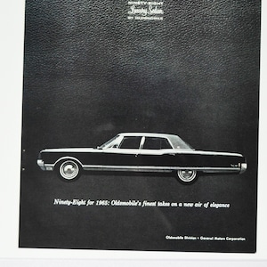 Annonce voiture 1965 Oldsmobile Ninety-Eight 98 (General Motors Company classic old photo publicité brochure concessionnaire concessionnaire Olds Rocket USA)