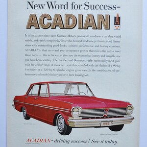 Grote autoadvertentie 1962 Beaumont (autobedrijf klassieke oude fotoadvertentie onderdelen gedrukte brochure dealer dealer GM General Motors acadian)