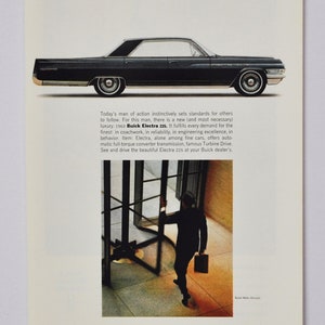 Auto Ad 1963 Buick Electra 225 (motor company classic alte Fototeile-Werbebroschüre Print Retro-Händler Muskelautohaus amerikanisch)