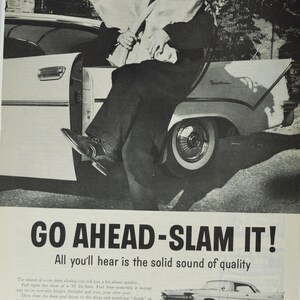 Grote autoadvertentie 1959 DeSoto (autobedrijf klassieke oude fotoadvertentie gedrukte brochure retro dealer dealer klassieke de soto auto vs ons)