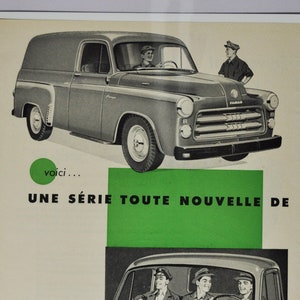 Car Ad 1953 Fargo (französische Sprache!) (klassisches altes Foto der Motor Company Werbung und Teile Druckbroschüre)