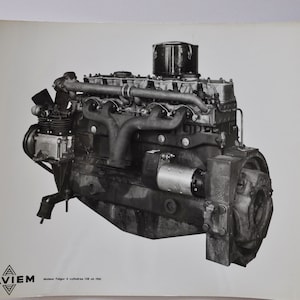 Large Photo 1961 Renault Saviem Motor (foto stampa auto foto auto motore lusso brochure concessionaria francese auto)