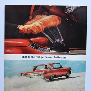 Grote autoadvertentie 1963 Mercury Monterey (ford Motor Company klassieke oude fotoadvertentie onderdelen gedrukte brochure dealer VS S-55 2-deurs hardtop)