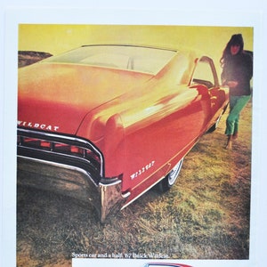 Großes Auto Werbung 1967 Buick Wildcat (general Motors company GM old classic Foto Werbung Teiledruck Skylark Electra 225 Auto GS Custom)