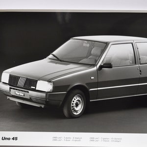Grande foto Fiat Uno 45 (foto stampa auto foto auto motore auto lusso brochure concessionario vecchio lusso 55S auto italiana)