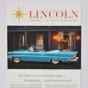 Auto-Werbung 1957 Lincoln Premiere (Ford Motors Company klassisches altes Foto, Werbung, Teile-Broschüre, Retro- Sport, Zoll, Auto)