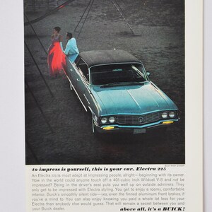 Auto Ad Buick Electra 225 (Motor Company Classic alte Fototeile Werbebroschüre Print Retro Händler Muskel Autohaus american Auto)