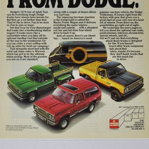 Auto-Werbung 1978 Dodge Lineup ( Motor Company Klassiker altes Foto-Werbeteile-Print-Broschüre Autohaus Autohaus Amerika Chrysler Motors USA)