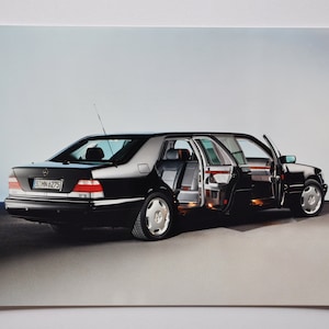 Grande foto 1997 Mercedes Benz S 600 L Pullman State Limousine (foto stampa auto foto auto azienda di lusso brochure tedesco)