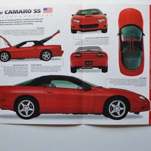 Datenblatt Corvette Camaro SS (1998) (Auto, Foto, Daten, Info, Broschüre, und Retro-Vintage-Autohaus Muskel-Motoren-Klassiker)