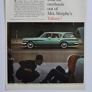 Large Car Ad 1961 Plymouth Valiant (motor company chrysler old classic Foto Werbung Teile Druckbroschüre Belvedere Fury Barracuda)