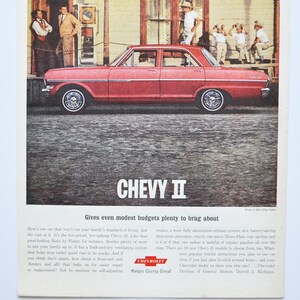 Grande pubblicità per auto 1963 Chevy II 300 (general motors company classica vecchia foto pubblicità parti brochure retrò classica americana chevrolet 2)