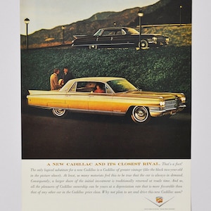 Auto-Werbung 1961/1963 Cadillac (general Motors company GM classic altes Fotoreklame-Teile-Broschüre Retro-Sport-Händler)