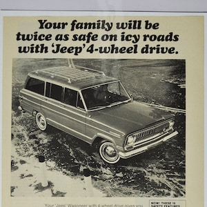 Auto-Anzeige Wagoneer (klassisches altes Foto-Werbebroschüre Retro-Teiledruck Autohaus Autohaus AMC American Motors Kaiser Corporation)