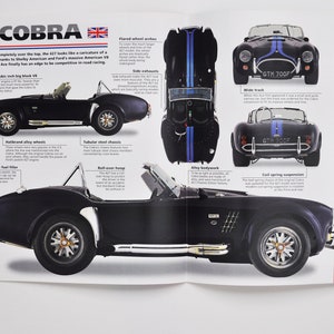 Specsheet AC Cobra (1962-1965) (autofoto statistiek info specificaties brochure onderdelen advertentie oude vintage klassieke motor retro sportauto Carroll Shelby)