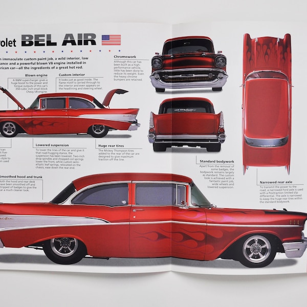 Spec Sheet Chevrolet Bel Air (1957) (car photo stat info specs brochure print parts ad old retro vintage dealer auto dealership modified)