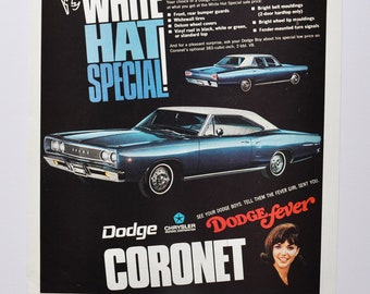 1968 Dodge Coronet Super Bee Foto Oldtimer Druck Retro Fahrzeuge Poster