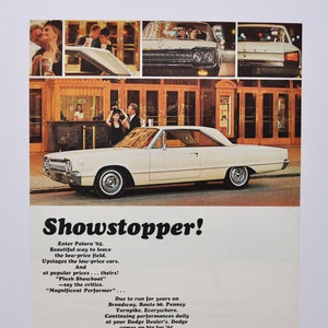 Grande pubblicità per auto 1965 Dodge Polara (azienda automobilistica classica vecchia foto pubblicità parti stampa brochure concessionaria concessionario America Chrysler Auto)