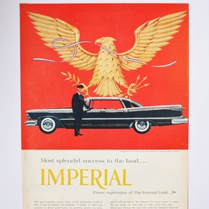 Große Auto-Werbung 1957 Chrysler Imperial (Motor Company Klassiker altes Foto-Werbeteile Print-Broschüre Händler American Le Baron Hardtop)