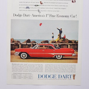 Grote autoadvertentie 1960 Dodge Dart (motorbedrijf klassieke oude fotoadvertentie onderdelen gedrukte brochure dealer dealer amerika chrysler auto)